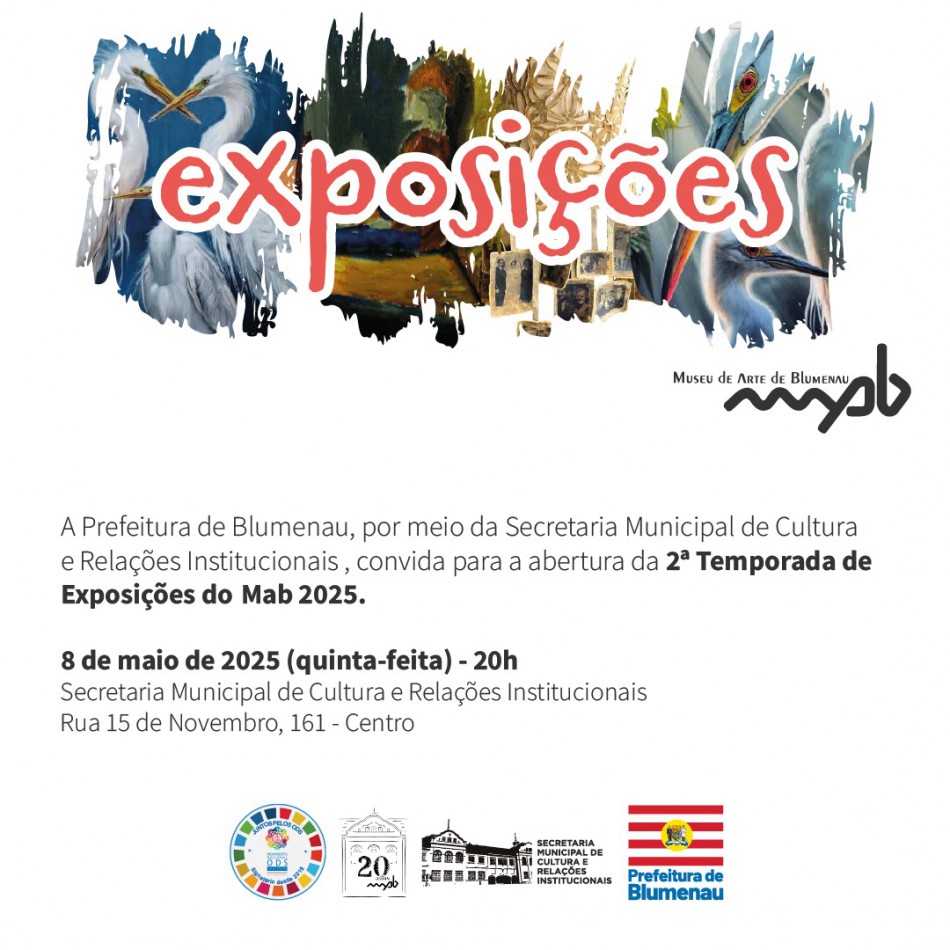 Museu de Arte de Blumenau define abertura da 2ª Temporada de Exposições do ano