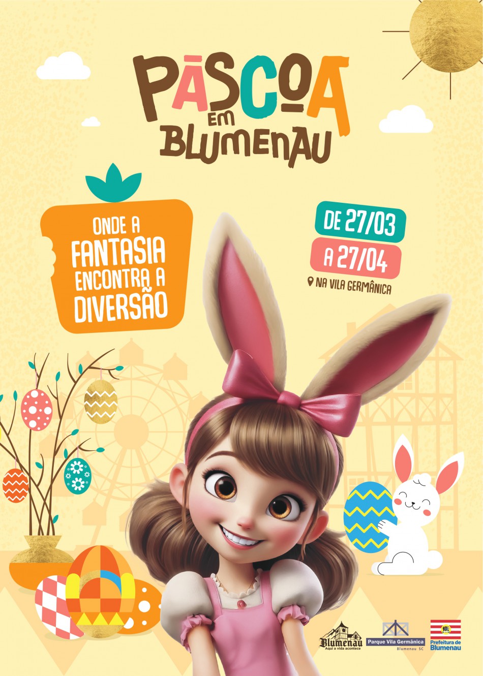 Páscoa em Blumenau terá mascote oficial e público poderá escolher o nome