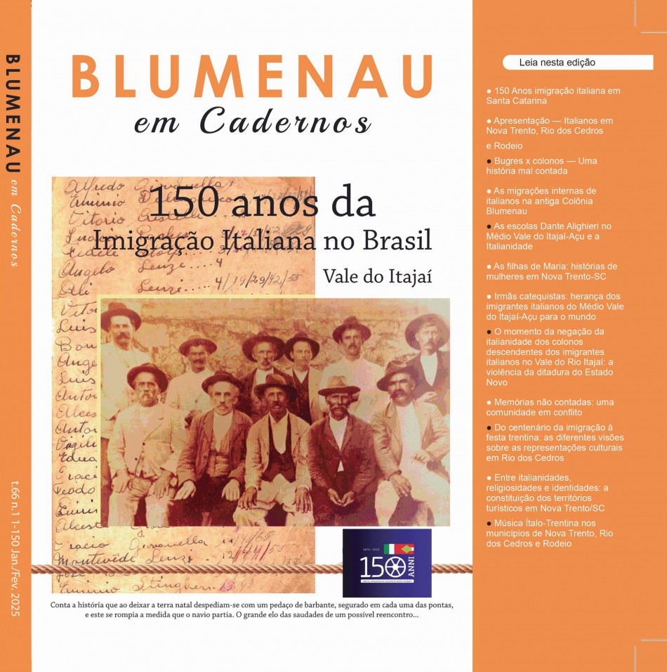 Revista Blumenau em Cadernos destaca os 150 anos da imigração italiana