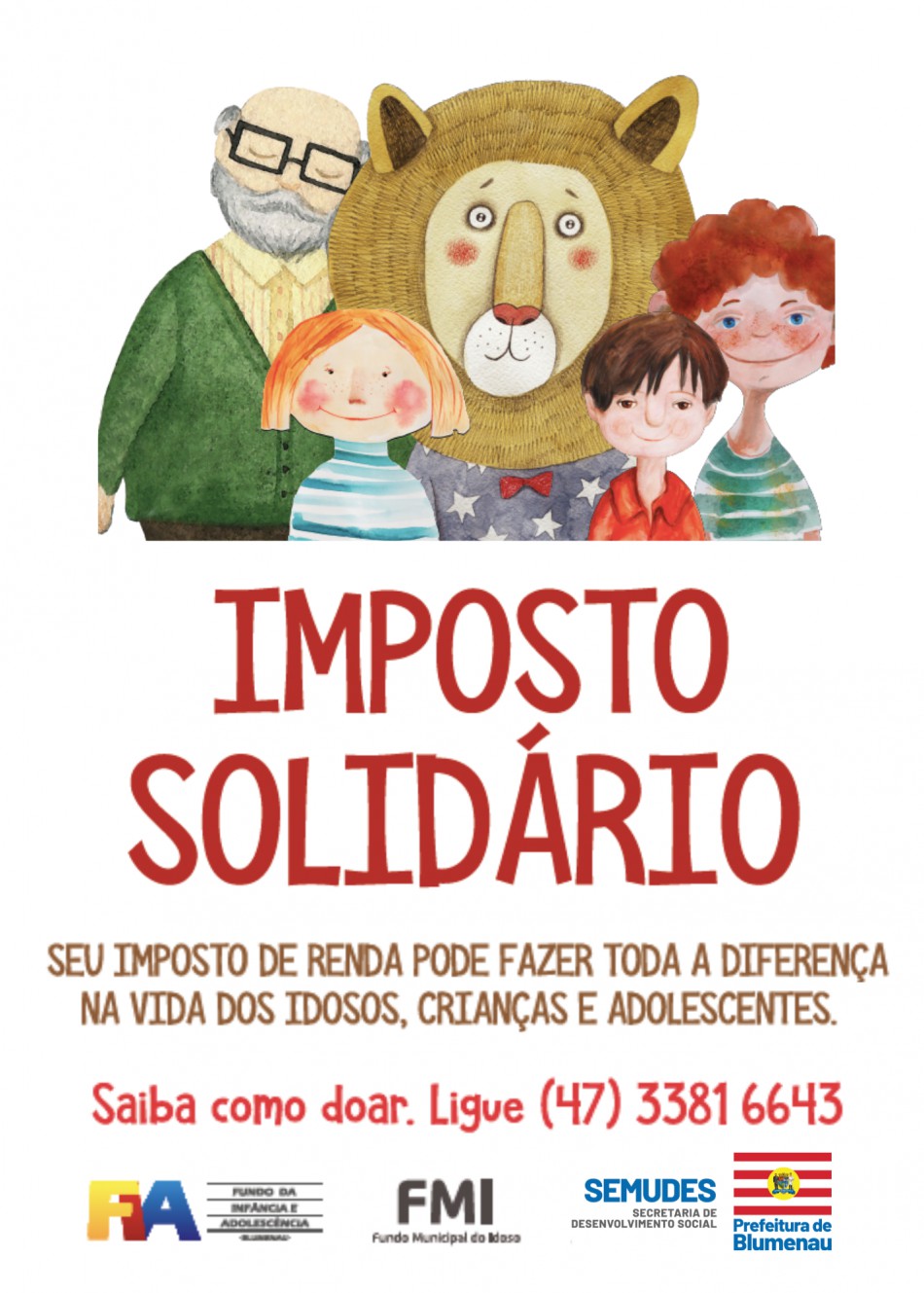 Contribuintes podem destinar parte do Imposto de Renda para ajudar entidades de Blumenau