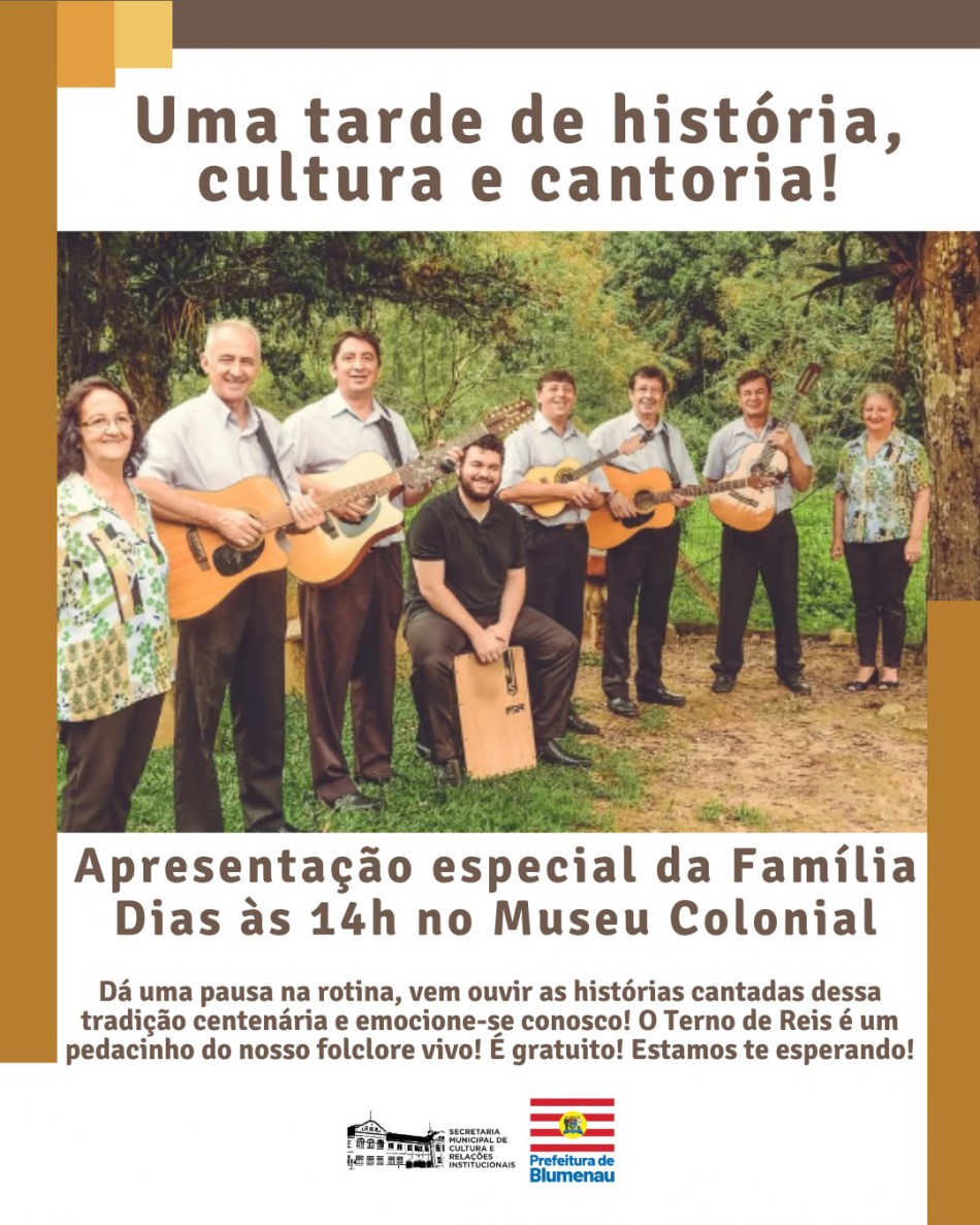 Museu da Família Colonial recebe visitantes com Terno de Reis nesta quinta-feira, da 21