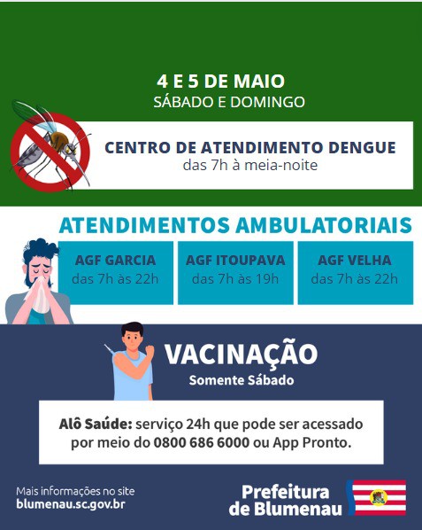 AGFs Garcia, Velha e Itoupava seguem com o atendimento ambulatorial do fim de semana 